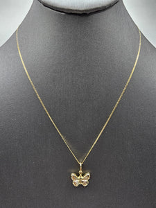 14k Gold Chain w/pendant - Butterfly