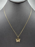 14k Gold Chain w/pendant - Butterfly