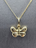 14k Gold Chain w/pendant - Butterfly