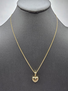 14k Gold Chain w/pendant - Heart