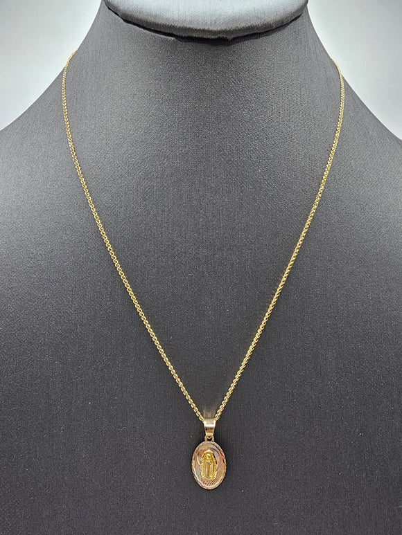 14k Gold Chain w/pendant - Virgin Mary