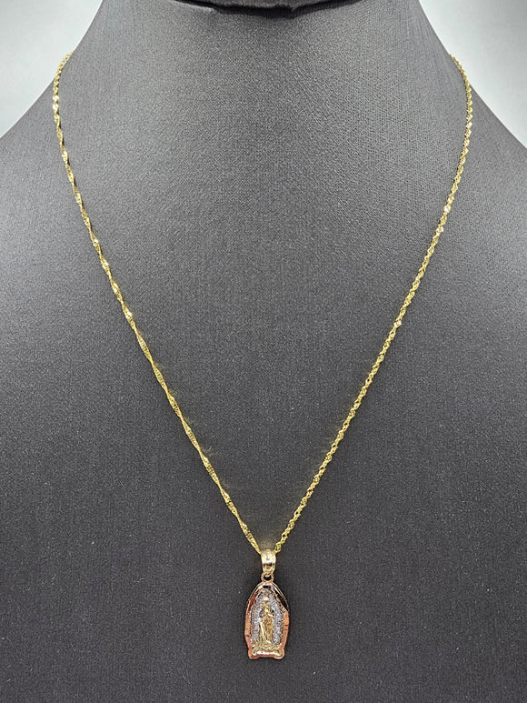 14k Gold Chain w/pendant - Virgin Mary