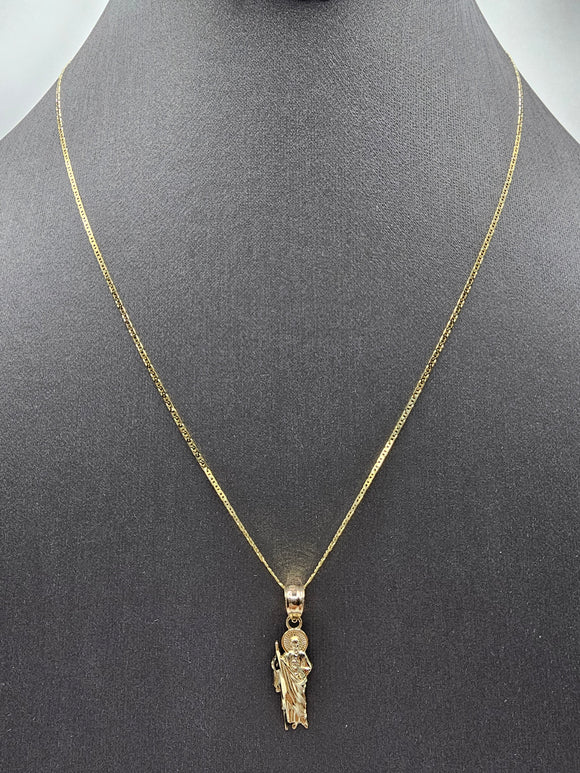 14k Gold Chain w/pendant - San Judas