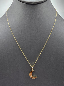 14k Gold Chain w/pendant - Moon