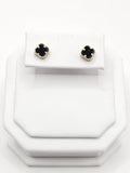 14K Gold Earrings - Black Clover