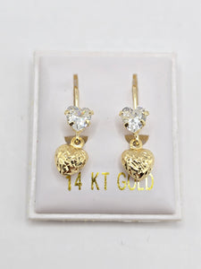 14K Gold Earrings - Heart