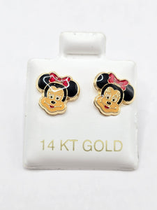 14K Gold Earrings - Mouse