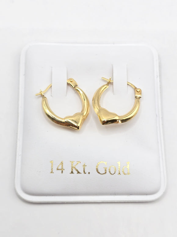 14K Gold Earrings - Heart