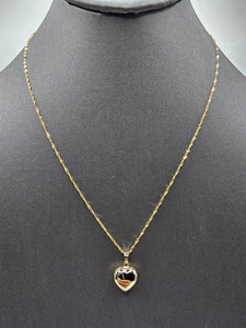 14k Gold Chain w/pendant - Heart