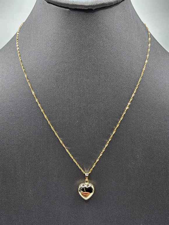 14k Gold Chain w/pendant - Heart