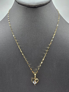 14k Gold Chain w/pendant - Heart