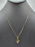 14k Gold Chain w/pendant - Heart