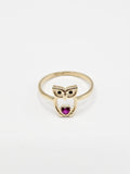 14K Gold Ring - Owl