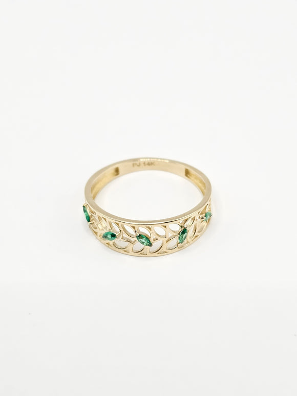 14K Gold Ring - Leaves