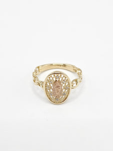 14K Gold Ring - Virgin Mary