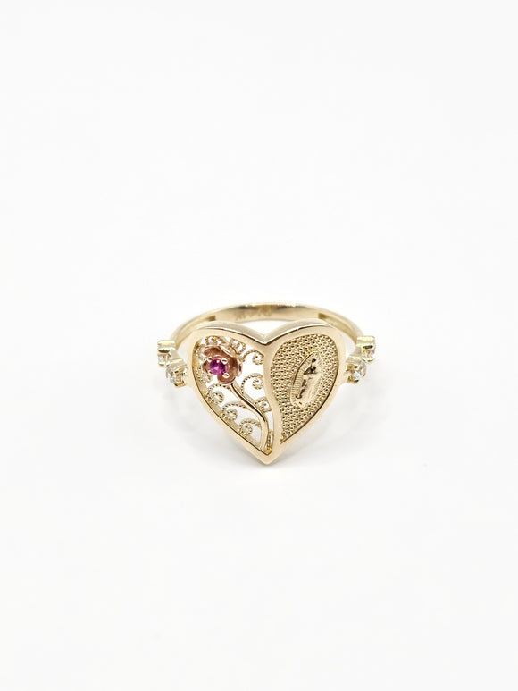 14K Gold Ring - Heart