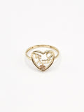 14K Gold Ring - Te Amo Heart