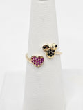 14K Gold Ring - Heart w/Mouse Ears