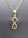 14k Gold Chain w/pendant - Heart w/Infinity