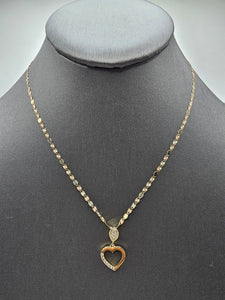 14k Gold Chain w/pendant - Heart