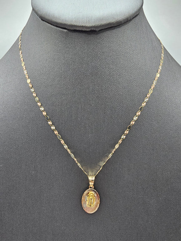 14k Gold Chain w/pendant - Virgin Mary