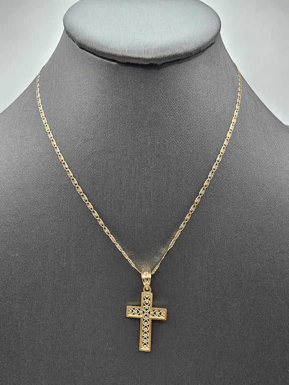 14k Gold Chain w/pendant - Cross