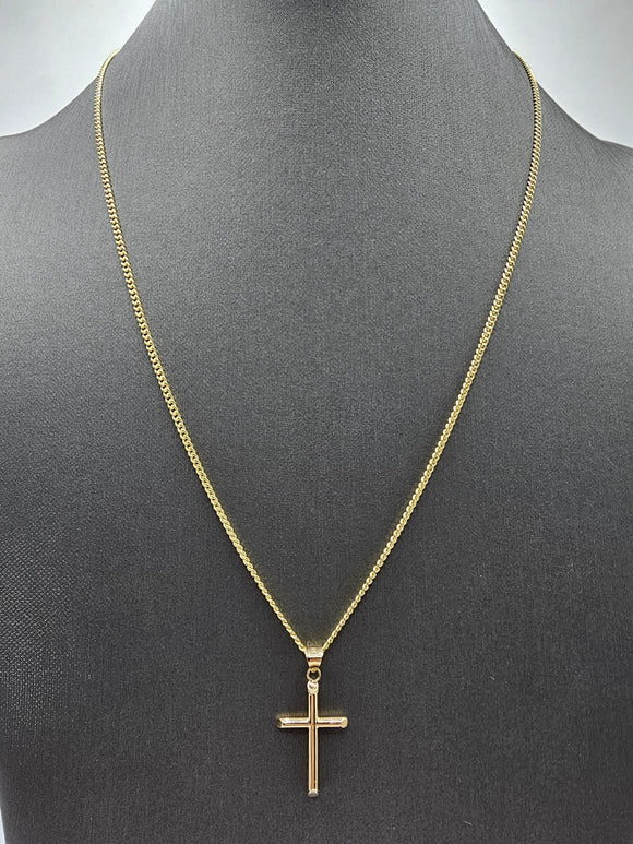 14k Gold Chain w/pendant - Cross