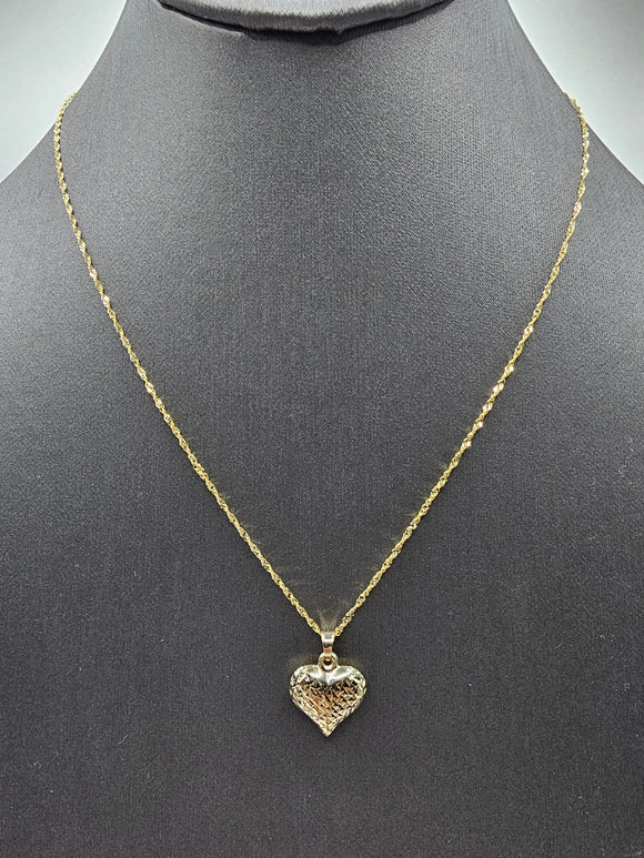 14k Gold Chain w/pendant - Heart