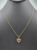 14k Gold Chain w/pendant - Heart