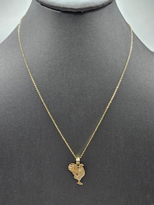 14k Gold Chain w/pendant - Rooster