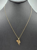 14k Gold Chain w/pendant - Rooster