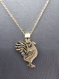 14k Gold Chain w/pendant - Rooster