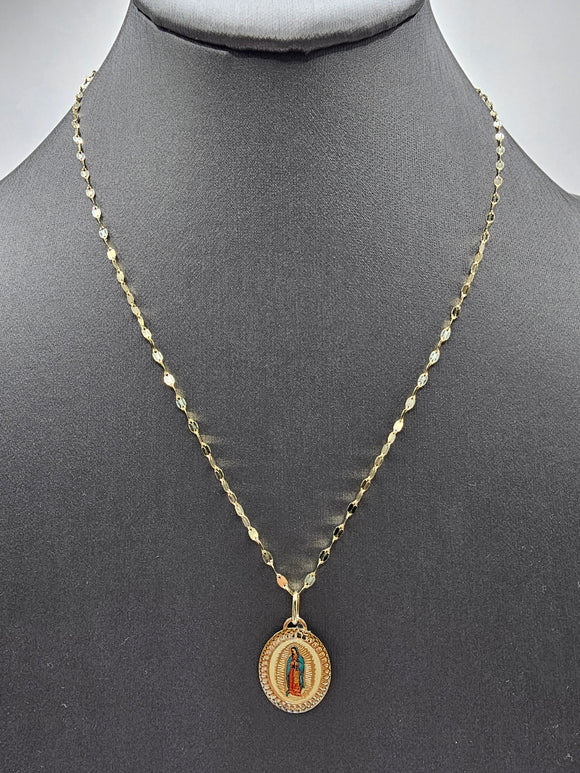 14k Gold Chain w/pendant - Virgin Mary