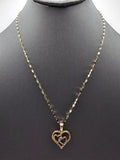 14k Gold Chain w/pendant - Heart