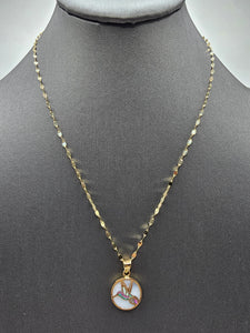 14k Gold Chain w/pendant - Hummingbird