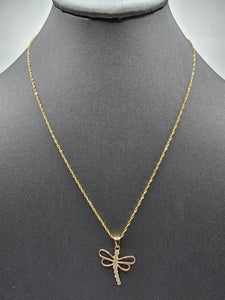 14k Gold Chain w/pendant - Dragonfly