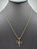 14k Gold Chain w/pendant - Dragonfly