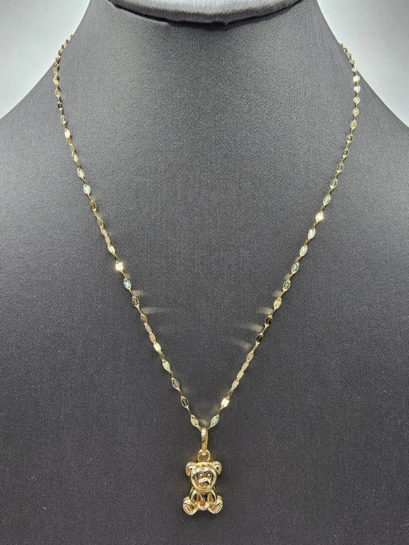 14k Gold Chain w/pendant - Bear