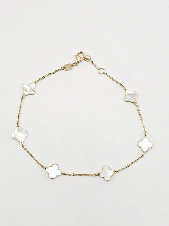 14k Gold Bracelet - Clover