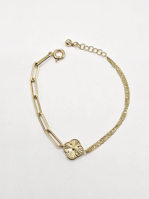 14k Gold Bracelet - Clover