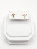 14K Gold Earrings - Cross