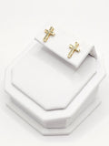 14K Gold Earrings - Cross