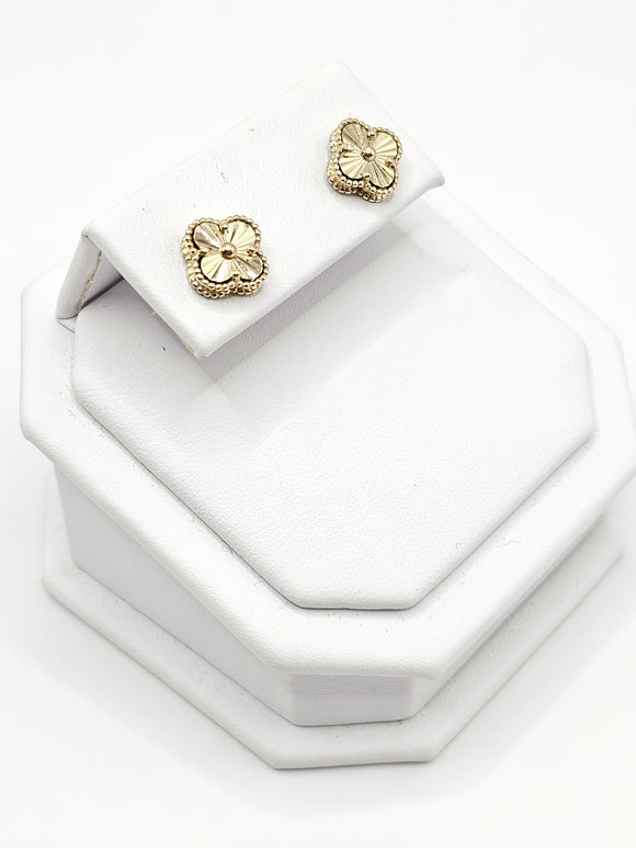 14K Gold Earrings - Gold Clover