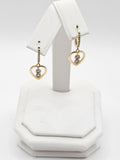 14K Gold Earrings - Heart w/Infinity