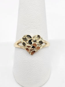 14K Gold Ring - Heart Nugget