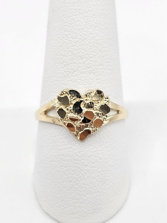 14K Gold Ring - Heart Nugget