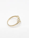 14K Gold Ring - Heart w/Cross