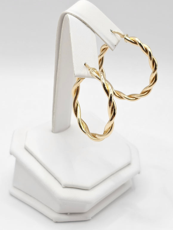 14K Gold Earrings - Huggie Hoops