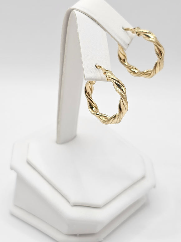 14K Gold Earrings - Huggie Hoops