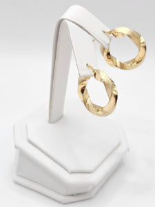 14K Gold Earrings - Huggie Hoops